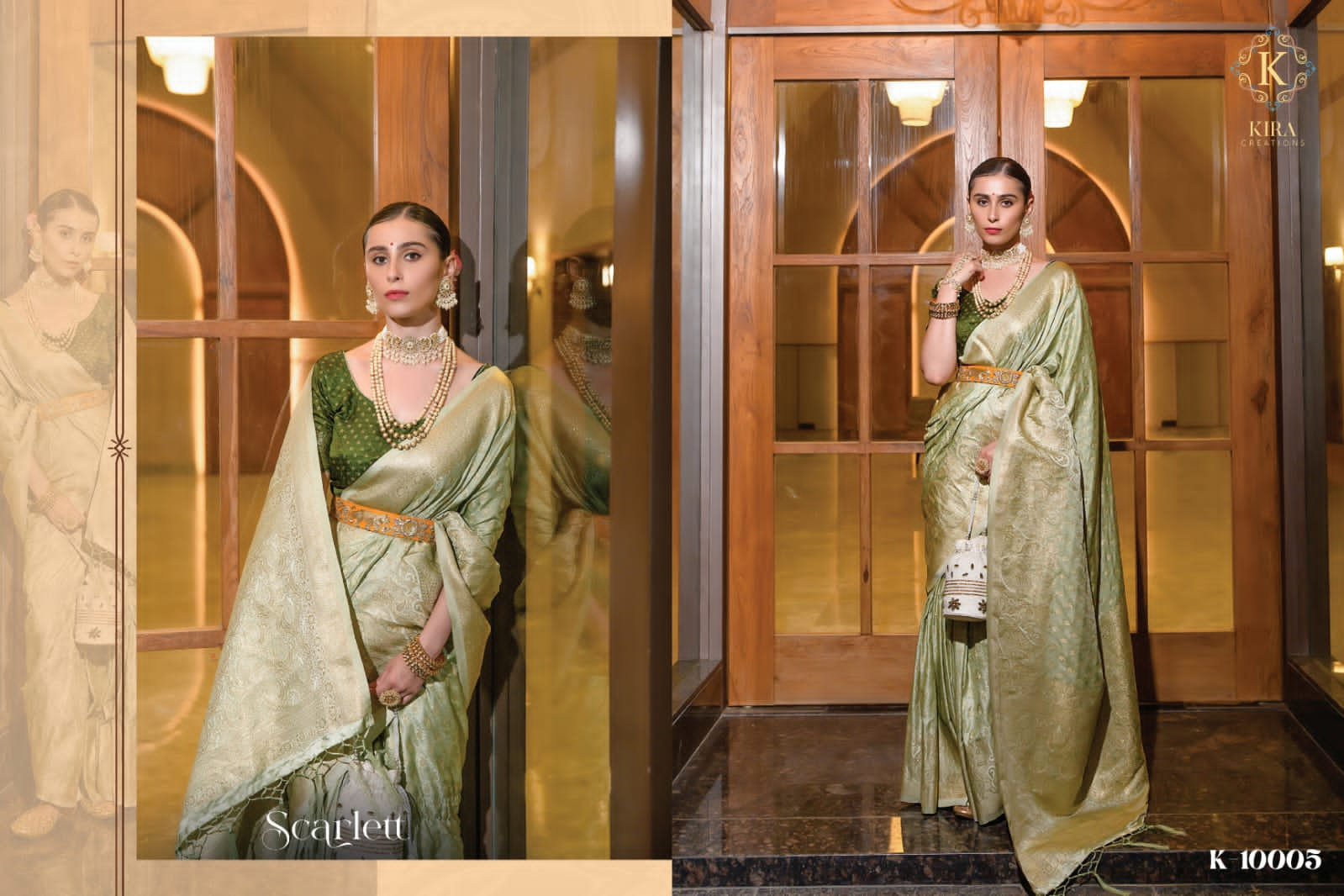 Partywear Premium Viscose Satin Saree