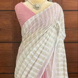 Fancy Look Half Half Grorgette Saree