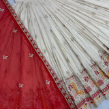 White Festive Banarasi Lehenga Choli