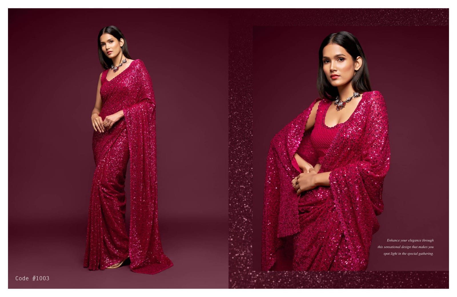 Heavy Sequence saree collection