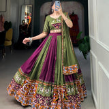 Traditional Rayon Printed Silk Lehenga