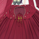 Maroon Faux Georgette Anarkali Gown