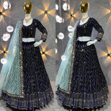 Party Wear viscose Velvet Lehenga choli