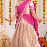 Traditional Onam Cultural Half Saree