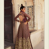 Heavy butterfly net with Codding Siqvance Embroidery work Anarkali