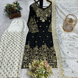 Black Pakistani Silk Top Plazzo