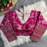 Heavy Dola Silk Saree Blouse