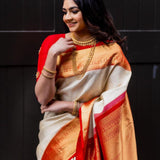 Cream Soft Silk Saree Collection