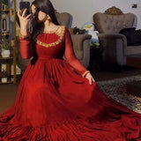 Maroon Designer Anarkali Gown