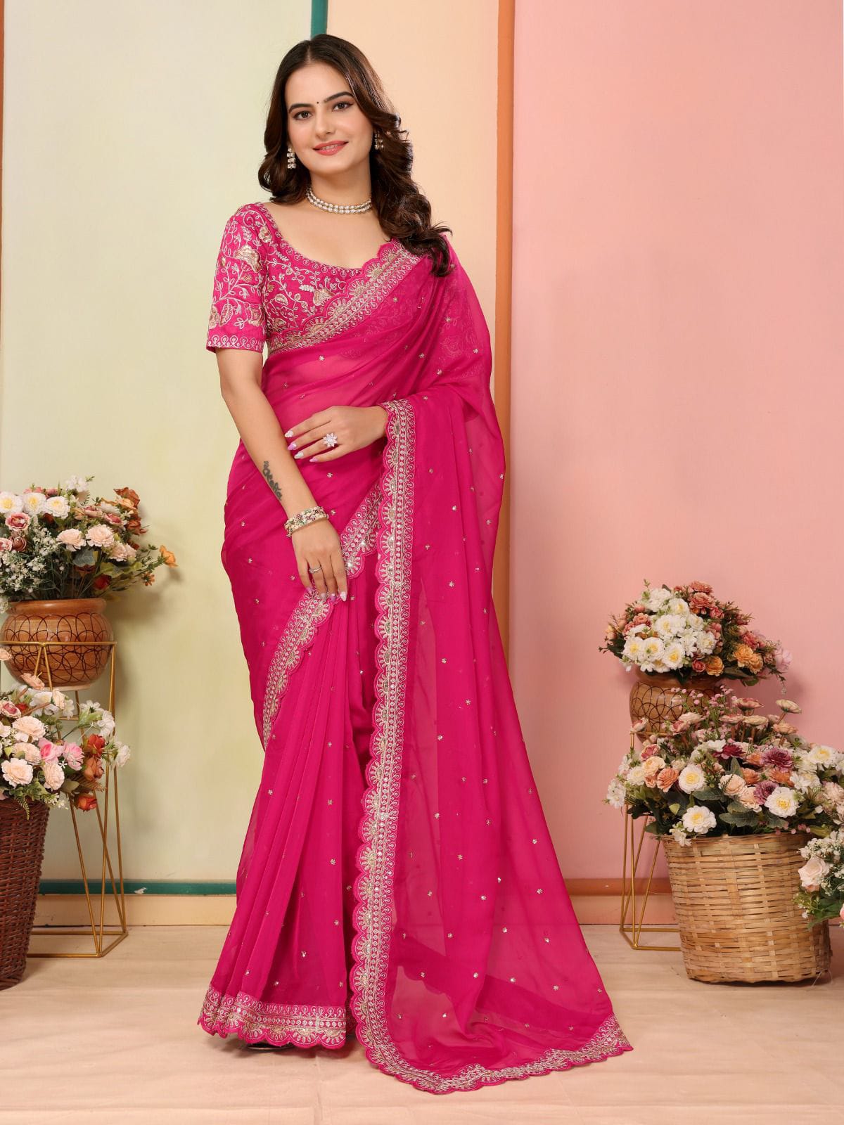 Festival Organza Silk Saree