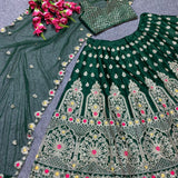 Green Colour Party Wear Silk Lehenga choli