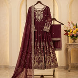 Stunning Embroidered Georgette Gown