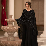 Fancy Black Anarkali  Gown