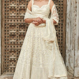 Heavy bridal organza silk lahenga