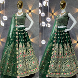 Green Colour Party Wear Silk Lehenga choli