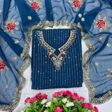 Premium Embroidered Straight Suit