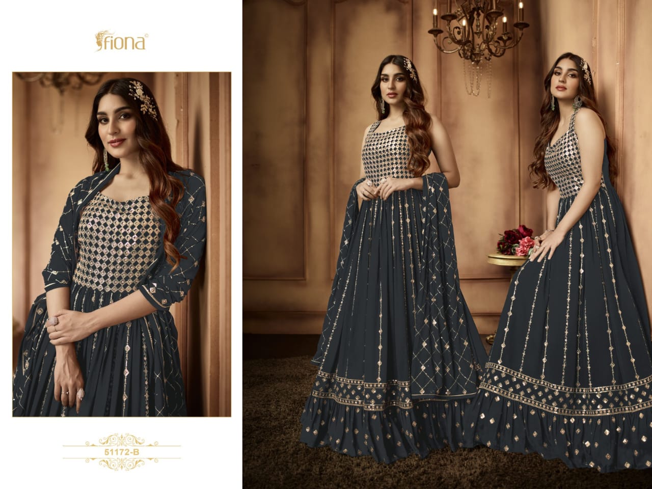 Heavy faux georgette Anarkali dress