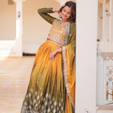 Stunning Wedding Chinon Lehenga