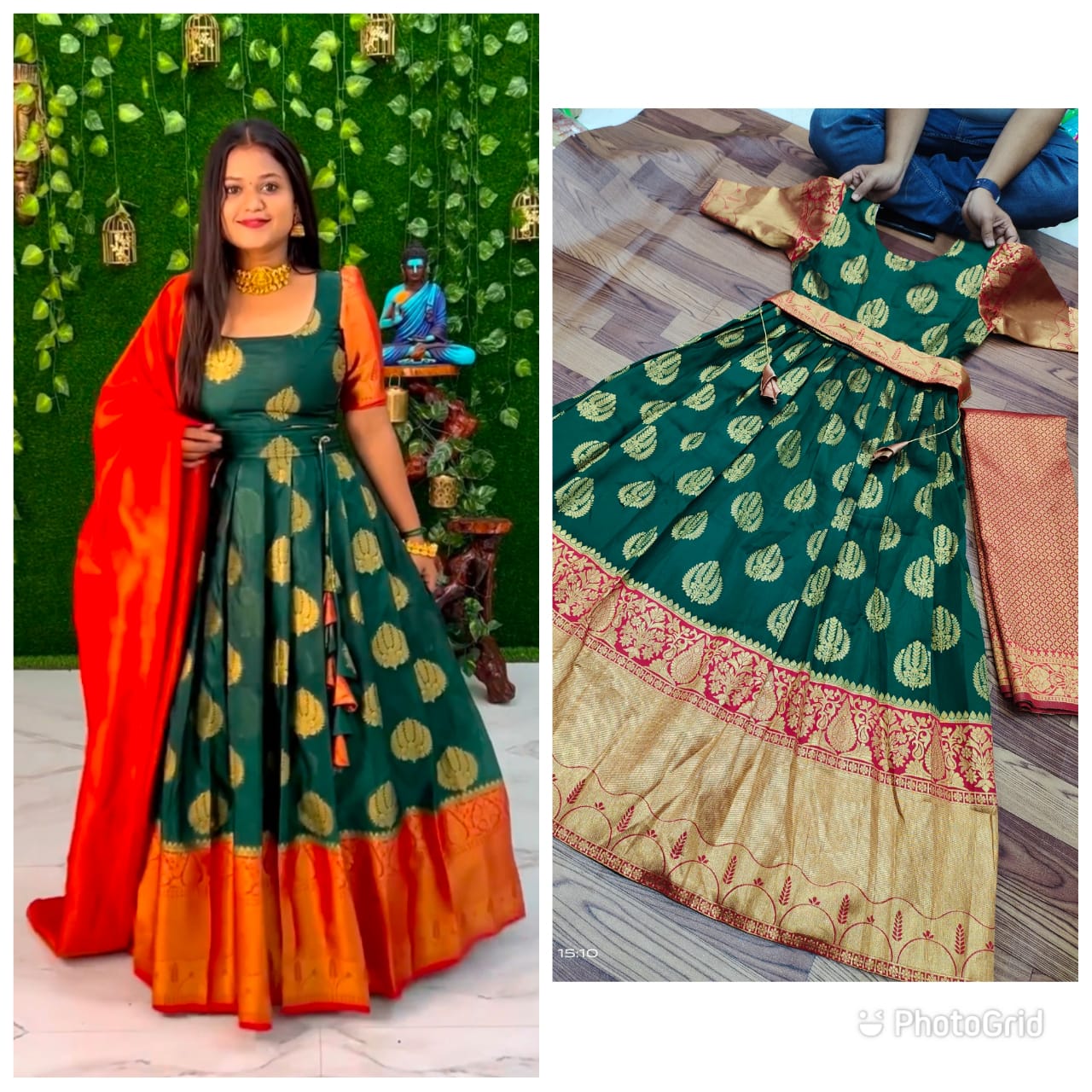 Banarasi Silk Anatakali Gown