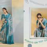 Handloom Silk Weaving Duel Tone Saree