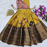 Sankranti Kids Kanjivaram Silk Lehenga