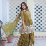 Festive Brid Embroidered Lehenga Sharara