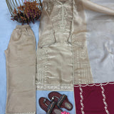 Partylook Creamy Embroidered Suit