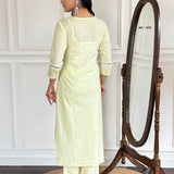 Light Pista Cotton Straight Suit