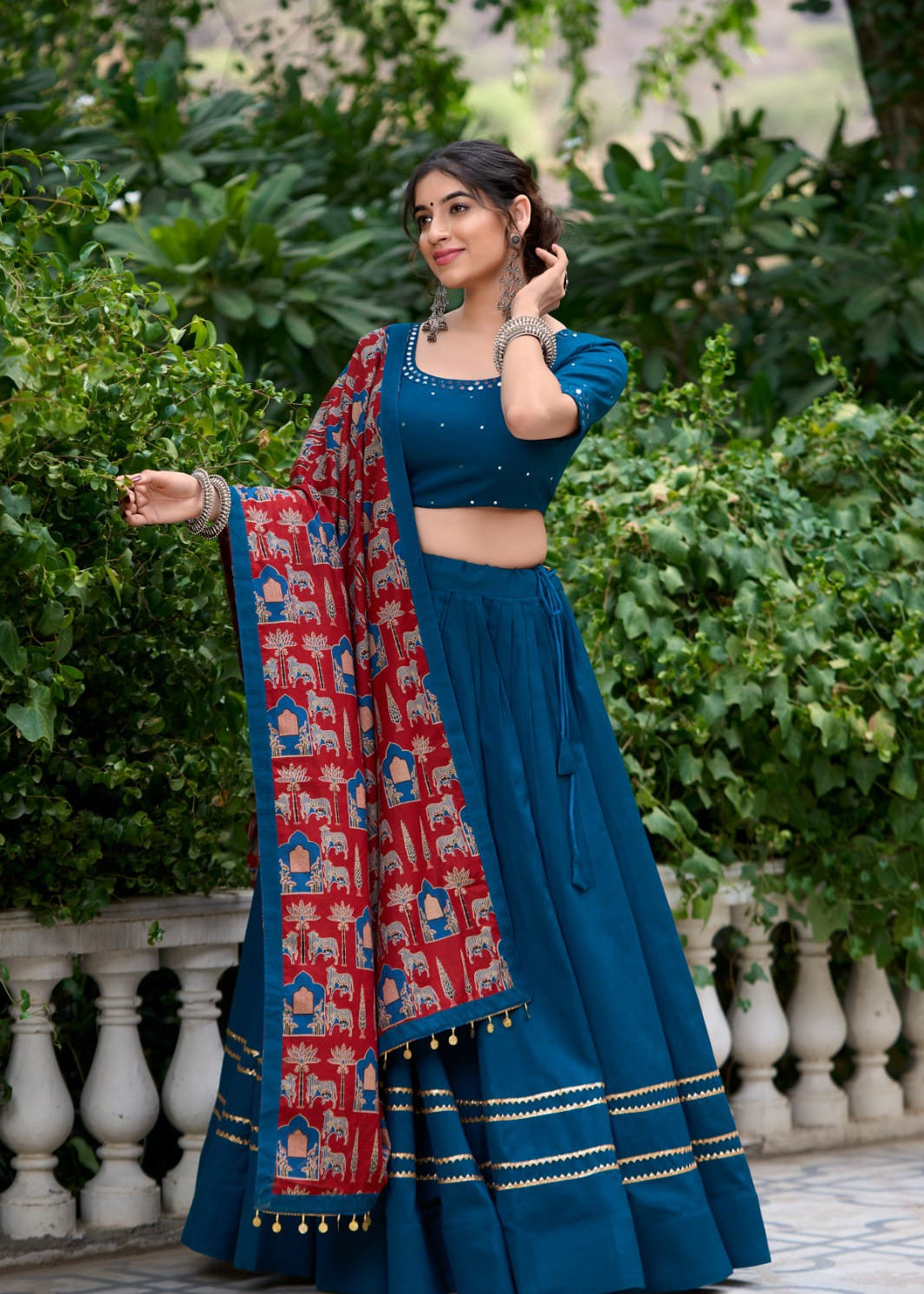 Simple Navratri Cotton Lehenga Choli