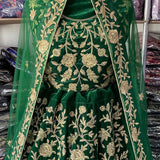 Premium  Bridal Velvet Wedding Lehenga