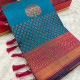 Soft Silk Saree With Zari Weaving