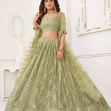 Premium Bridal Net Lehenga