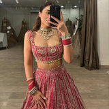 Premium Red Boomer Silk Lehenga