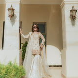 Elegant White Embroidered Suit