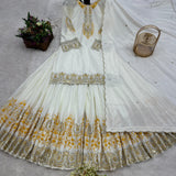 Shiny Natural Creap Top Plazzo