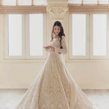 HEAVY SEQUINS WORK SOFT NET  LEHENGAS