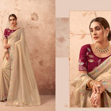 Fancy Embroidery Work Saree Collection