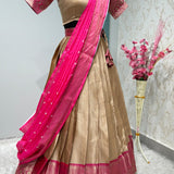 Elegant Traditional Half Half Lehenga Saree