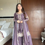 Purple Bandhej Top Sharara Collection