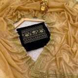 Golden Beautyfull  Sequance Saree Collection