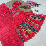 Kids Kalam Kari Silk Lehenga