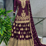 Heavy chinon Top Lehenga