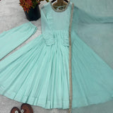 Sea Green Georgette Anarkali Gown