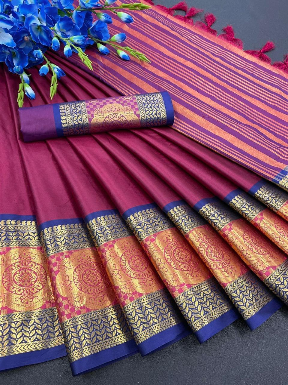 Aura Cotton Silk Saree