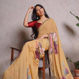 Flower Print Georgette Saree