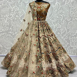 Padded Velvet Designer Lehengacholi