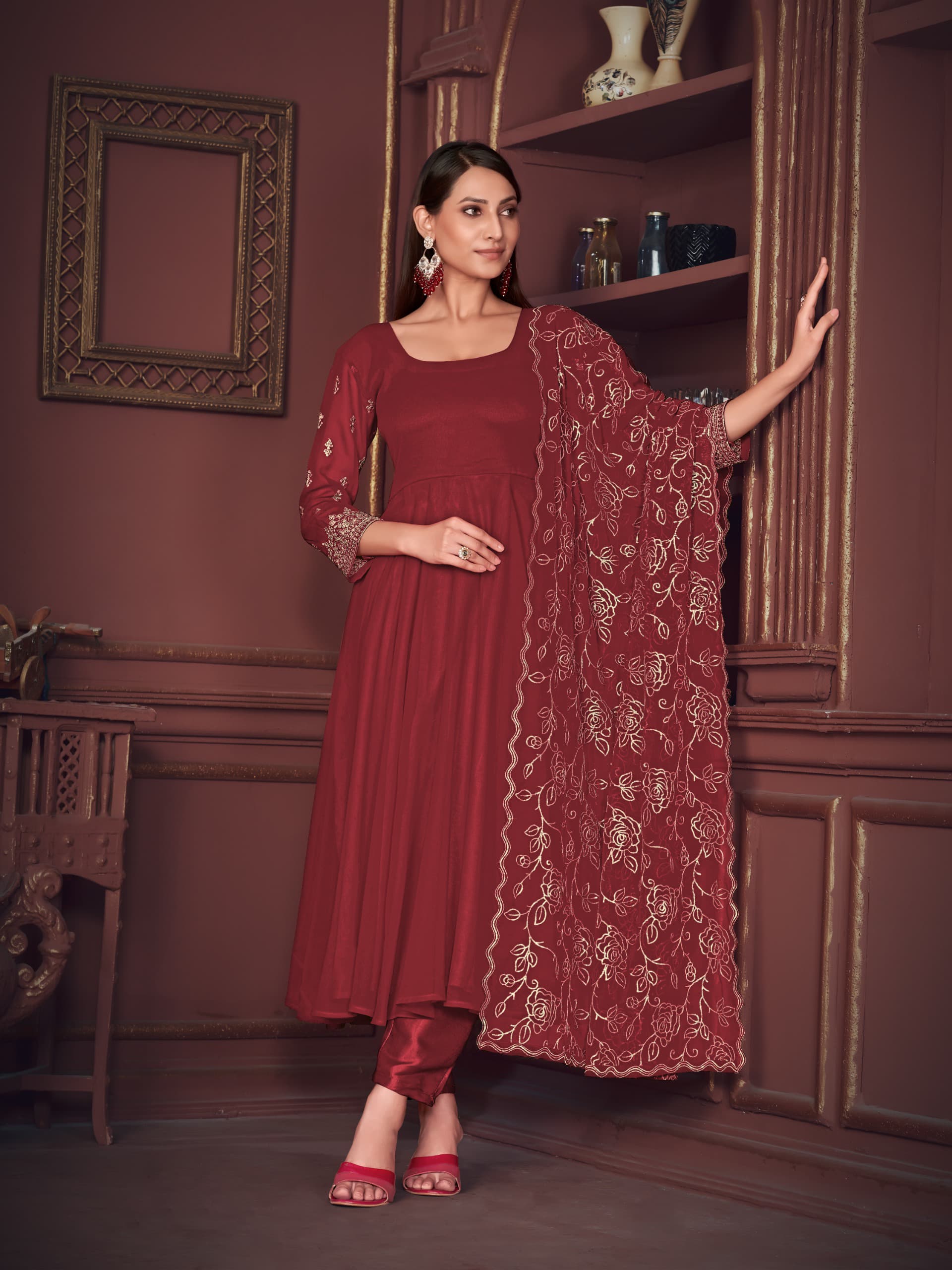 Designer Georgette Straight Suit