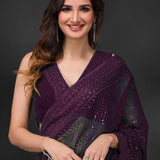 Exclusive Celebrity Style Designer Sequance Saree