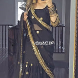 Bollywood Black Georgette Lehenga