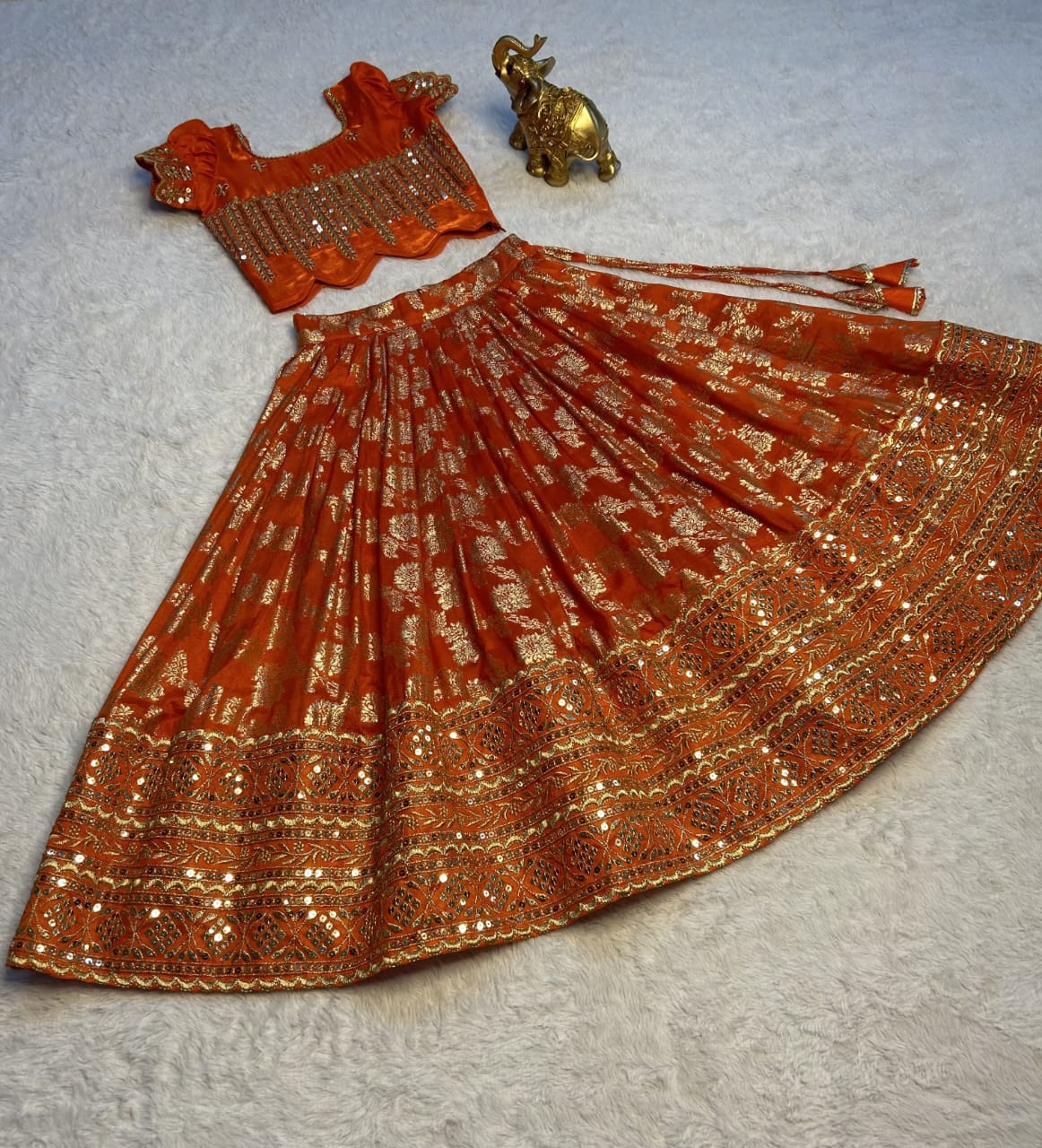 Kids Festive Silk Lehenga Choli